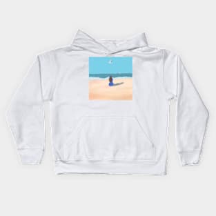 Girl with Beach Kids Hoodie